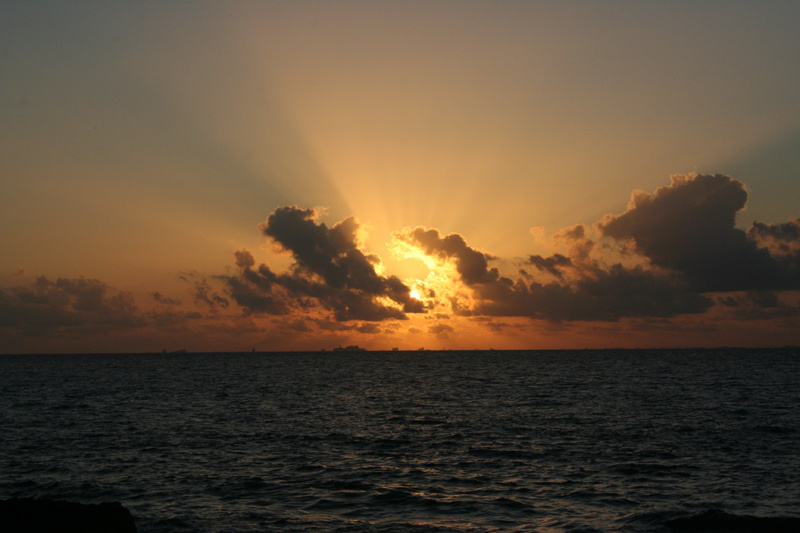Sunrise over Cozumel